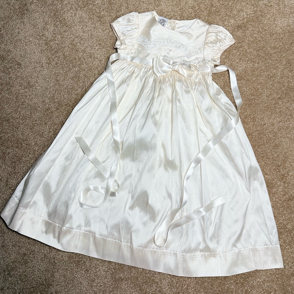 One Small Child 100% Silk Made in USA Isabella Christening Gown Dress, 6M,  $202